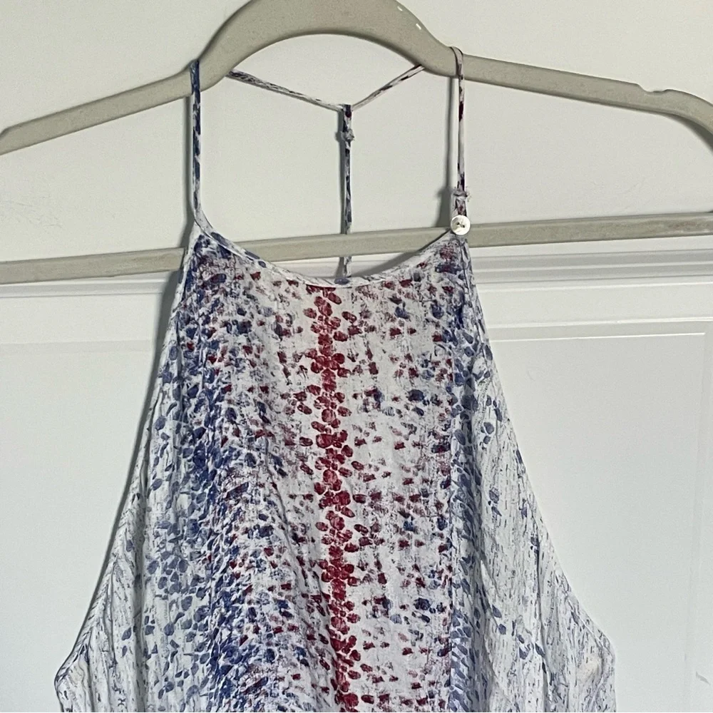 Free People Intimately Blue Red White All Wrapped Up Tank Dress Top 47068